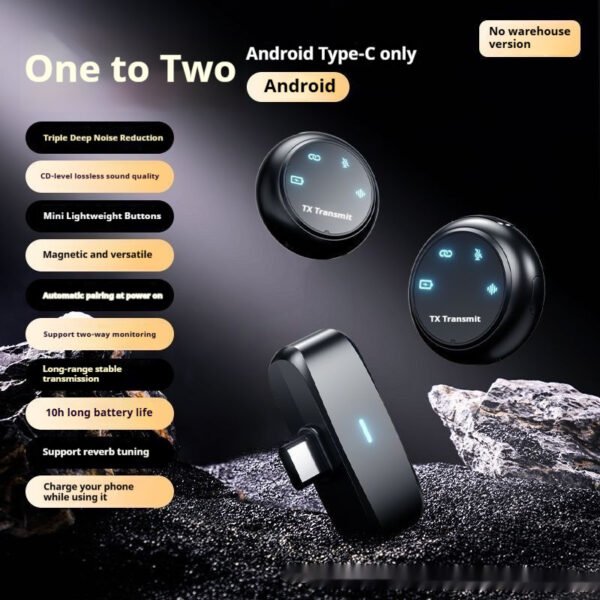 Magnetic Button Wireless Lavalier Microphone - Image 3