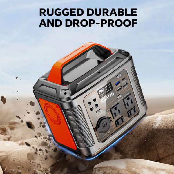 300W Portable Power Station, 296Wh Backup Lithium Battery, Solar Generator For Outdoors Camping Travel Hunting Blackout ,60W Solar Panel Is Included - Image 4