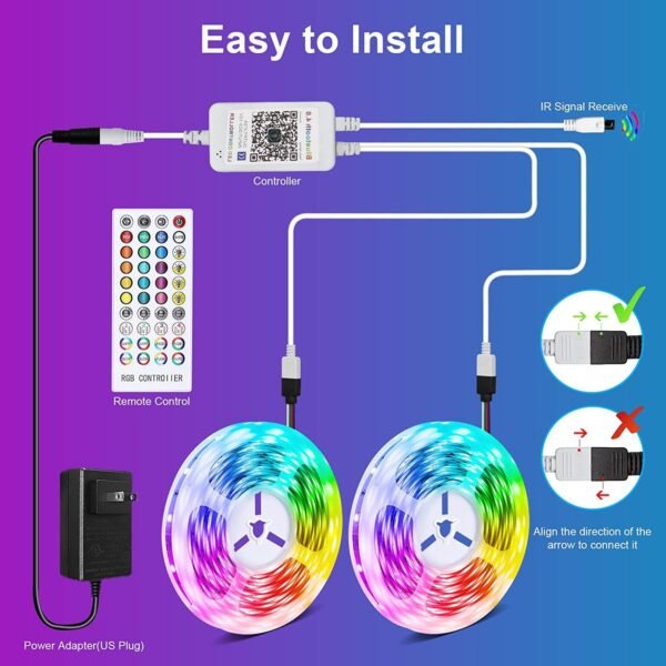 RGB Music Bluetooth Intelligent Low-voltage LED Light Strip - Image 5