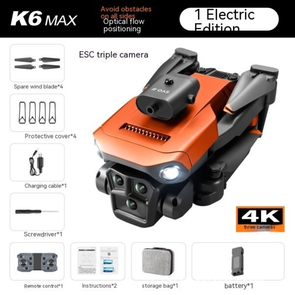 K6 MAX UAV Three-camera HD Aerial Photography Obstacle Avoidance - Image 7