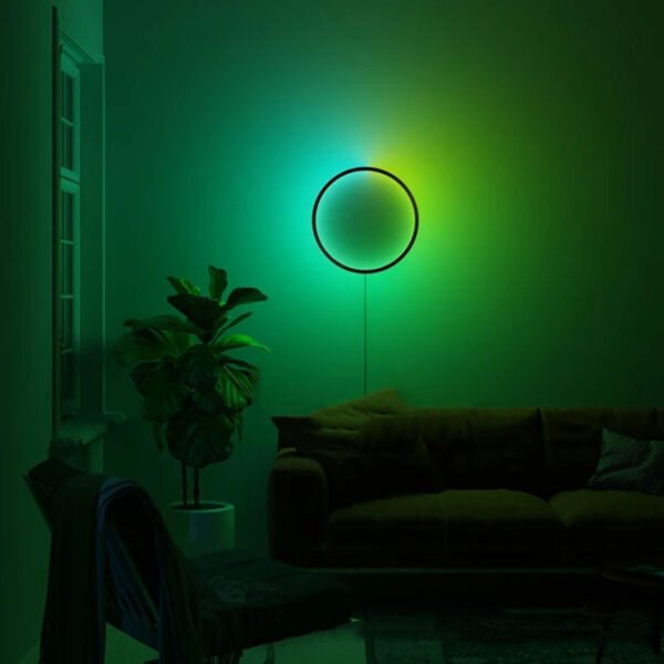 Nordic Minimalist RGB Modern LED Circular Wall Lamp - Image 2