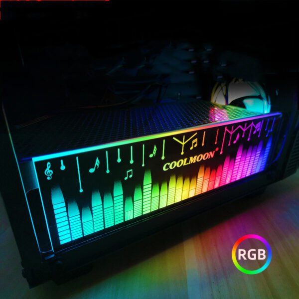 Cool Month Rgb Light Board Power Supply Compartment Light-Emitting Side Panel Chassis Graphics Card Bracket Rgb Color-Changing Led Power Light-Emitting Light Board - Image 5