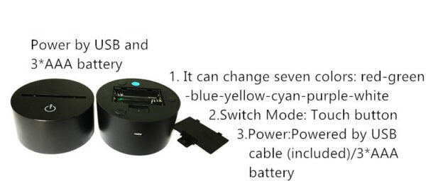 World Tank 3D Light Colorful Touch LED Visual light - Image 8