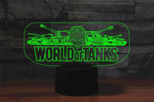 World Tank 3D Light Colorful Touch LED Visual light - Image 3