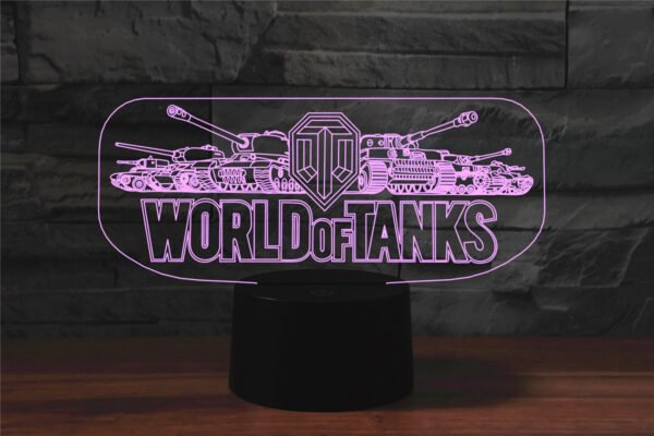 World Tank 3D Light Colorful Touch LED Visual light - Image 9