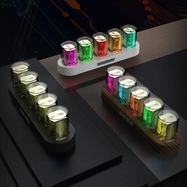 RGB Luminotron Clock Creative Led Electronic Digital Clock Colorful Clock - Image 5