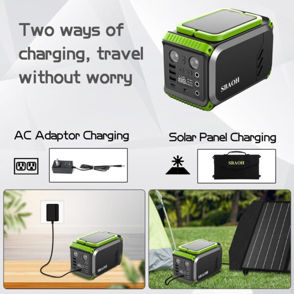 110V Camping Power Station,148Wh 200 W Solar Generator,40000mAh Emergency Power Supply Home Battery Backup For Camping - Image 6