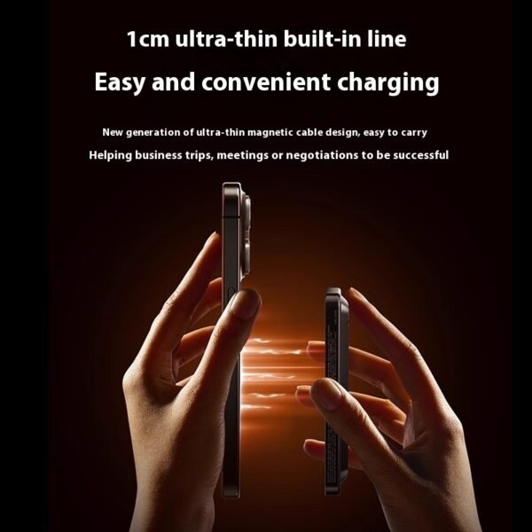With Cable Transparent Bracket Magnetic Suction Power Bank - Image 2