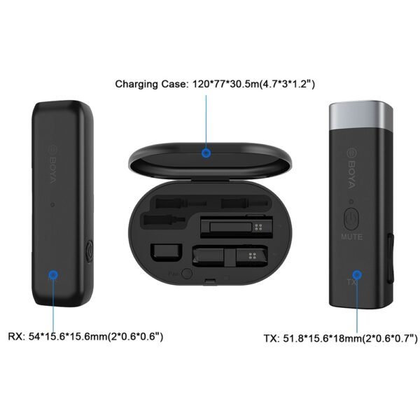 Little Bee Wireless Android I Phone Interview Lapel Microphone - Image 3