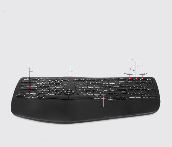Colorful Gm902 Wireless Bluetooth Ergonomic Mute Scissor Foot Laptop Rechargeable 104 Keyboard - Image 7
