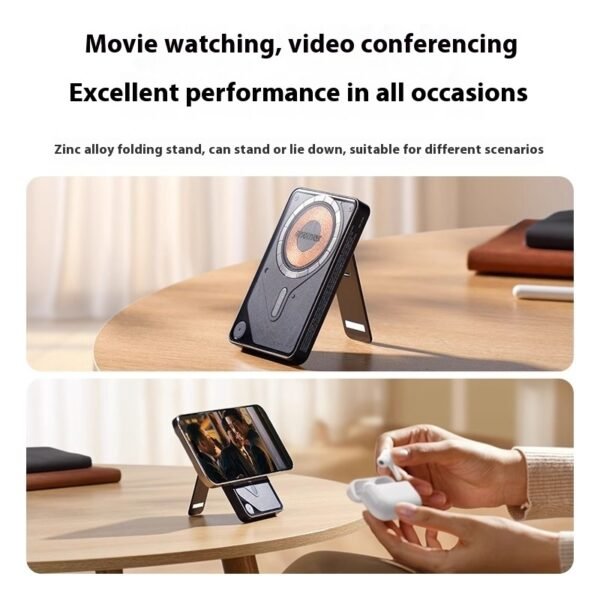 With Cable Transparent Bracket Magnetic Suction Power Bank - Image 9