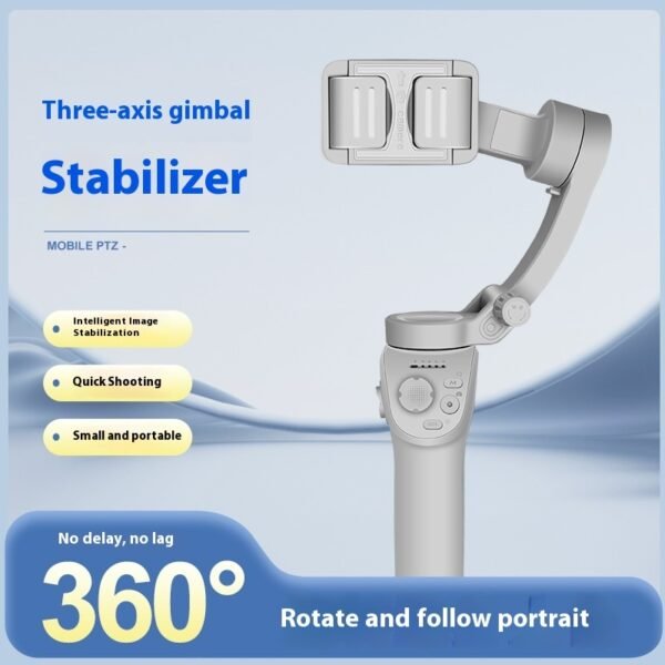 Hand-held Tripod Head Three-axis Mobile Phone Stabilizer - Image 4