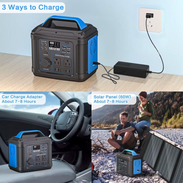 300W Portable Power Station,296Wh 80000Mah Backup Lithium Battery,Solar Generator For Home And Outdoor Emergency Power Outage,Solar Panel Is Not Included - Image 2