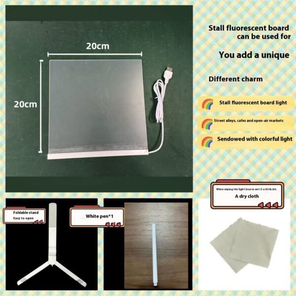 LED Acrylic Luminous Panel Small Night Lamp - Image 7