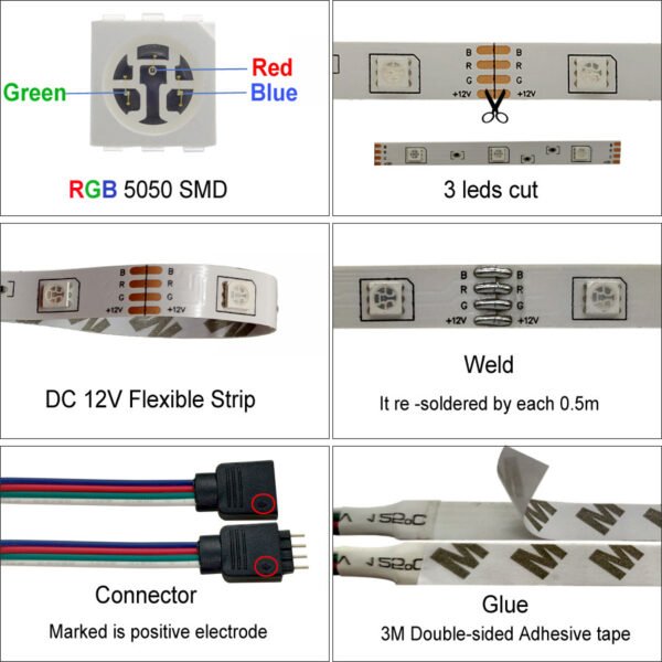 LED Strip Light RGB 5050 - Image 2