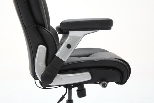 Big And Tall Office Chair 500lbs With Adjustable Lumbar Support, Executive Office Chair With Flip-up Armrest And Wider Seat, Ergonomic Leather Chair Breathable Cannot Be Sold On Temu - Image 5
