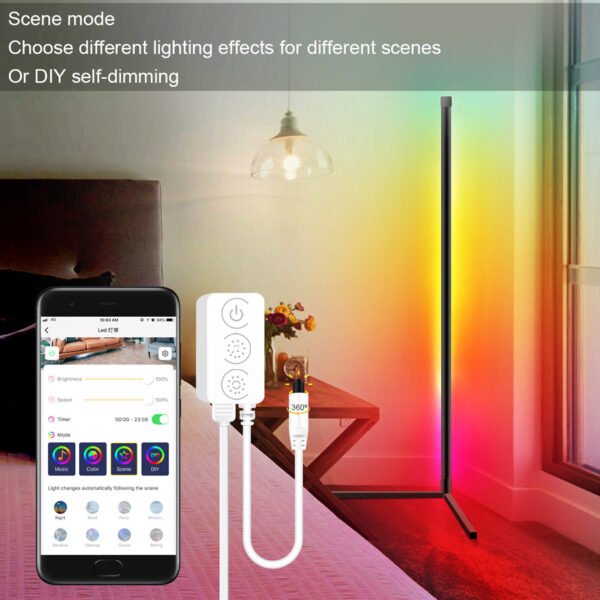 LED Corner  Rgb Atmosphere Disassembly Splicing Network Red  Floor Lamp - Image 4