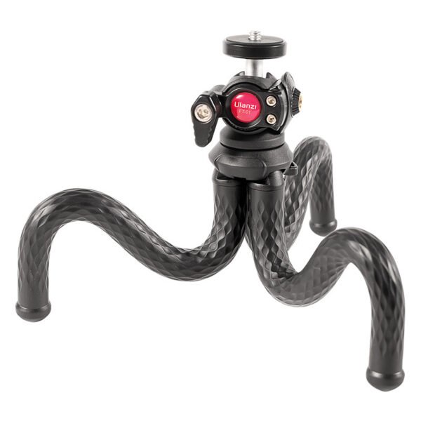 Black Octopus Mobile Phone Clip Gimbal Tripod Set - Image 3