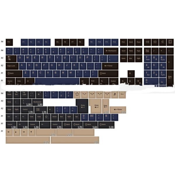 Blue Keycap Two Color Ergonomic ABS Full Set Of 173 Keycaps - Image 4