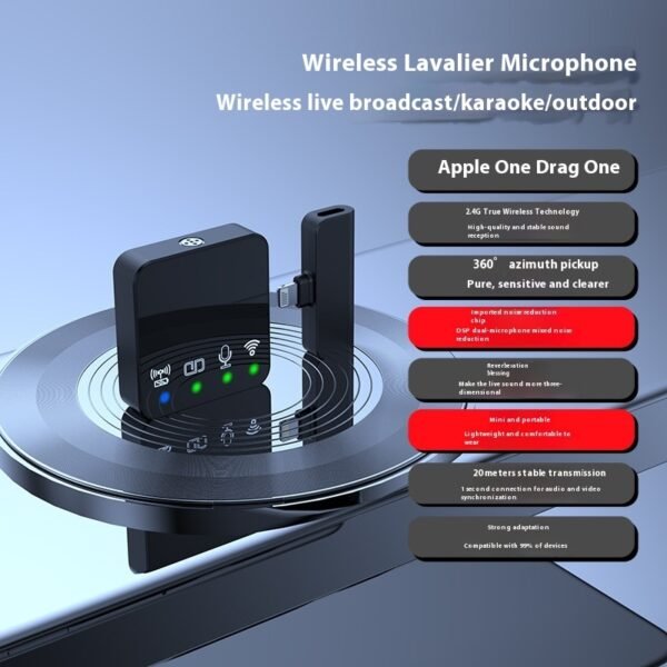 Wireless Microphone With Bluetooth Accompaniment Noise Reduction - Image 2