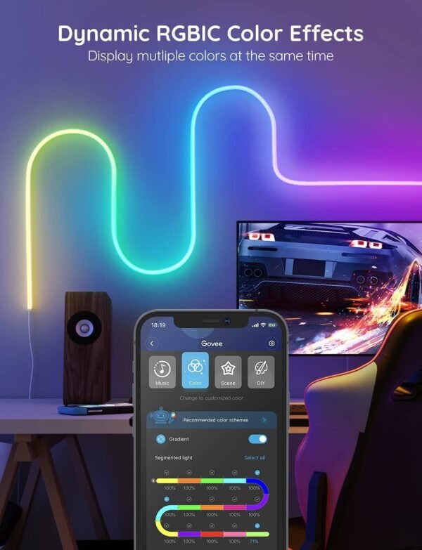 Graffiti Intelligent Music Atmosphere RGB Waterproof LED Neon Light Suit - Image 2