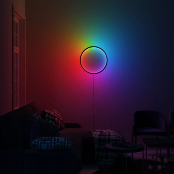 Nordic Minimalist RGB Modern LED Circular Wall Lamp - Image 5