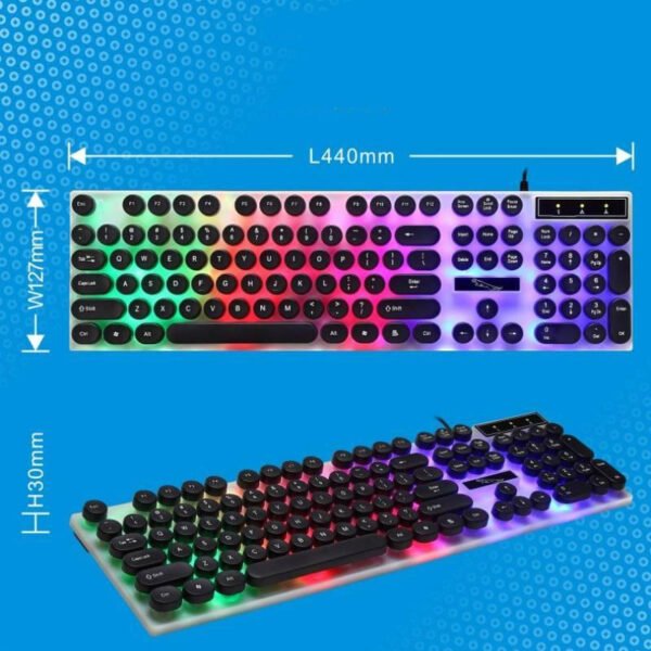 White Waterproof Glass Panel Round Keycap RGB LED - Image 2