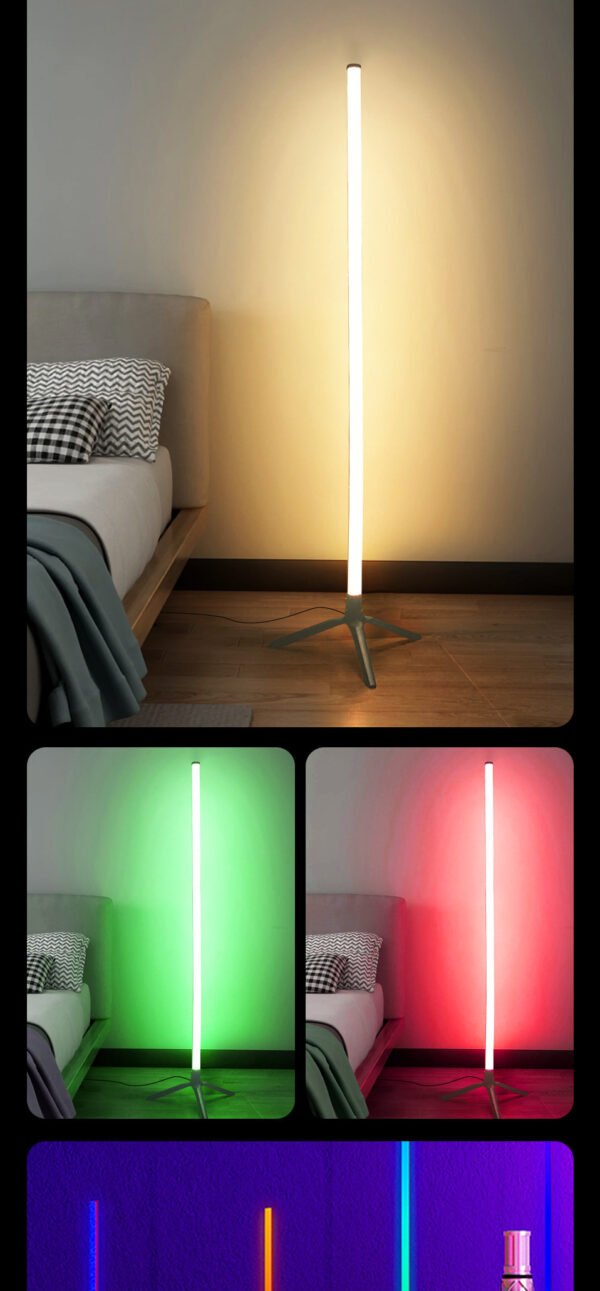 LED Corner Ambience Light Split Floor Bedroom Decoration RGB Remote Control Floor Lamp - Image 2
