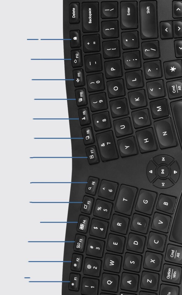 Colorful Gm902 Wireless Bluetooth Ergonomic Mute Scissor Foot Laptop Rechargeable 104 Keyboard - Image 5