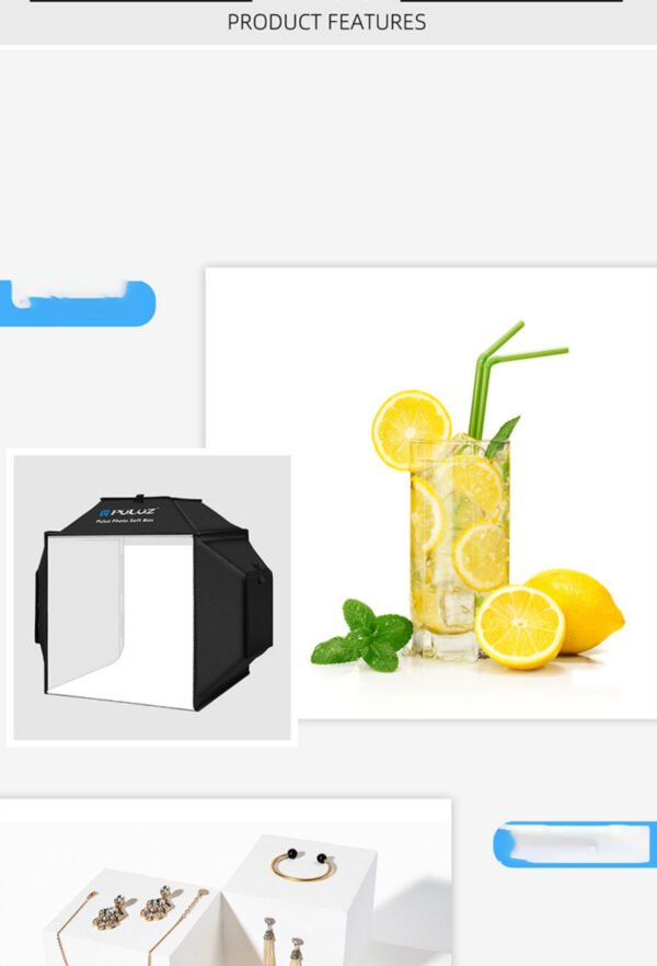 40cm Small Studio LED Folding Product Photo Light Box Simple Shooting Light - Image 3