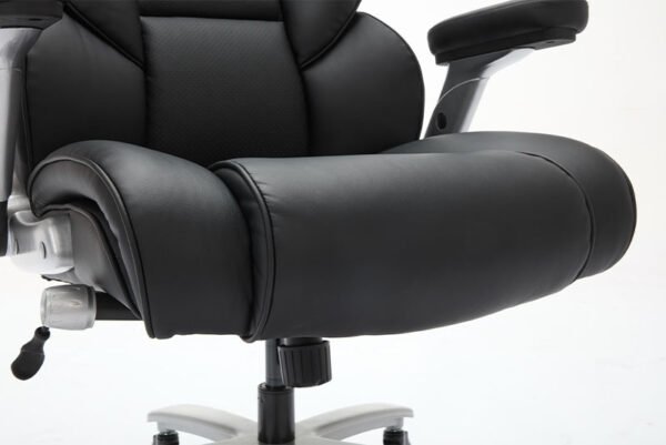 Big And Tall Office Chair 500lbs With Adjustable Lumbar Support, Executive Office Chair With Flip-up Armrest And Wider Seat, Ergonomic Leather Chair Breathable Cannot Be Sold On Temu - Image 4