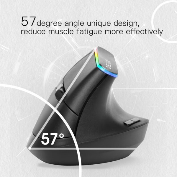 Colorful M618C RGB Vertical Wireless Ergonomic Hand-held Straight Mouse - Image 4