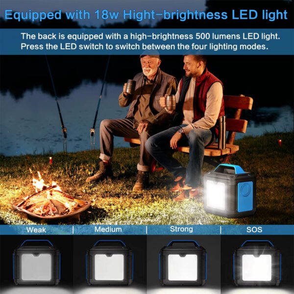300W Portable Power Station,296Wh 80000Mah Backup Lithium Battery,Solar Generator For Home And Outdoor Emergency Power Outage,Solar Panel Is Not Included - Image 4