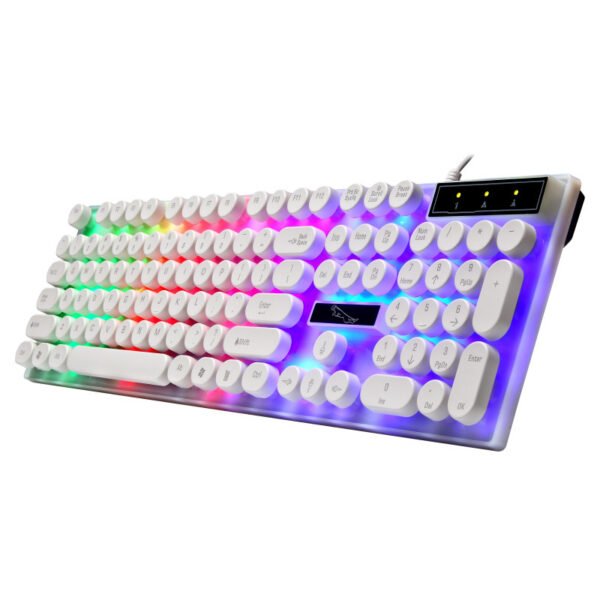 White Waterproof Glass Panel Round Keycap RGB LED - Image 3
