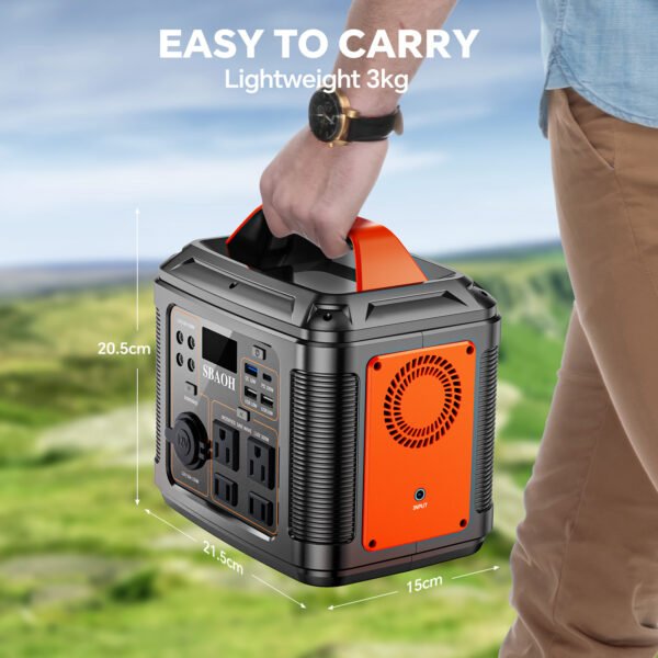 300W Portable Power Station, 296Wh Backup Lithium Battery, Solar Generator For Outdoors Camping Travel Hunting Blackout ,60W Solar Panel Is Included - Image 7