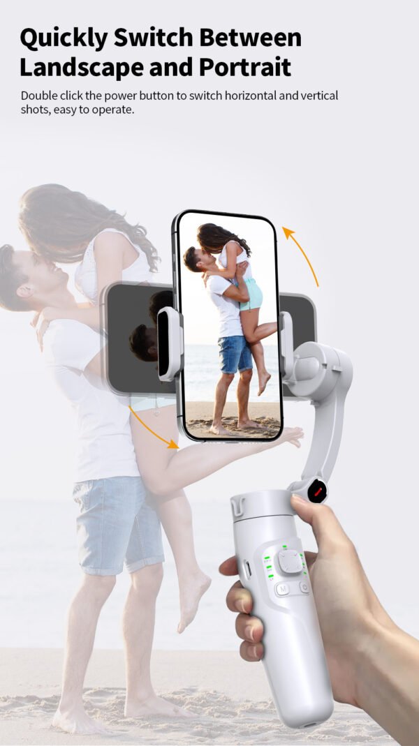 M1 Hand-held Tripod Head Three-axis Mobile Phone Stabilizer - Image 5