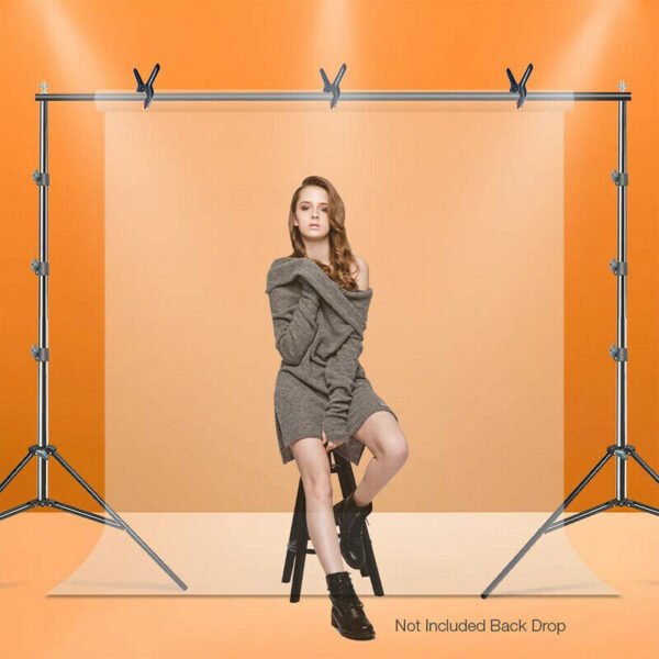 Adjustable Photography Background Support Stand Photo Backdrop Crossbar Kit - Image 8