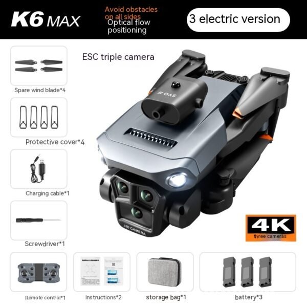 K6 MAX UAV Three-camera HD Aerial Photography Obstacle Avoidance - Image 8