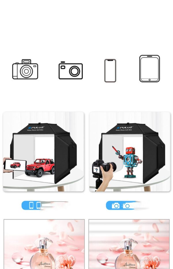 40cm Small Studio LED Folding Product Photo Light Box Simple Shooting Light - Image 7