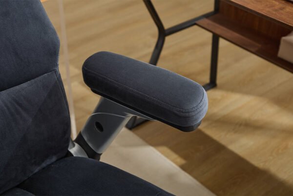 Big And Tall Office Chair 500lbs With Adjustable Lumbar Support, Fabric Executive Computer Chair With 2D Flip-up Armrests, Ergonomic Chair Quiet Rubber Wheels, Extra Wide Seat, Adjustable Headrest - Image 2