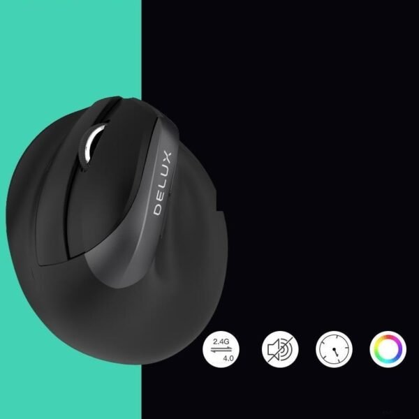 Wireless Silent Charging Ergonomic Vertical Left-Handed Mouse - Image 4