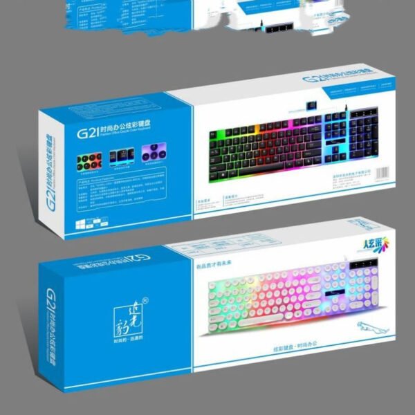 White Waterproof Glass Panel Round Keycap RGB LED - Image 4