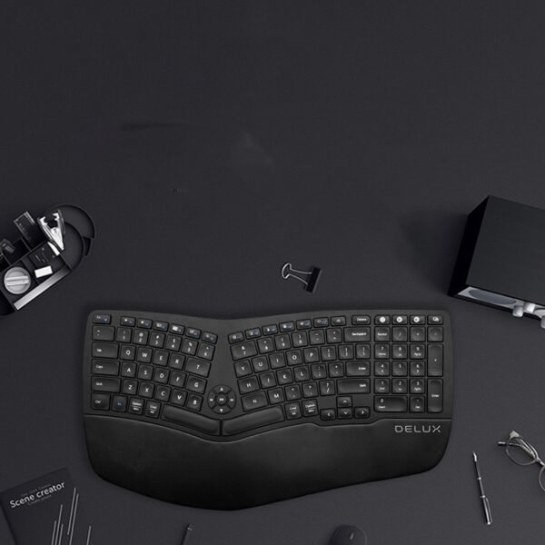 Colorful Gm902 Wireless Bluetooth Ergonomic Mute Scissor Foot Laptop Rechargeable 104 Keyboard - Image 6