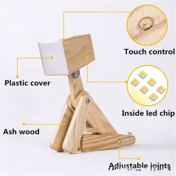 Wooden Adjustable Dog Desk Lamp Creative Children's Reading Lamp - Image 2