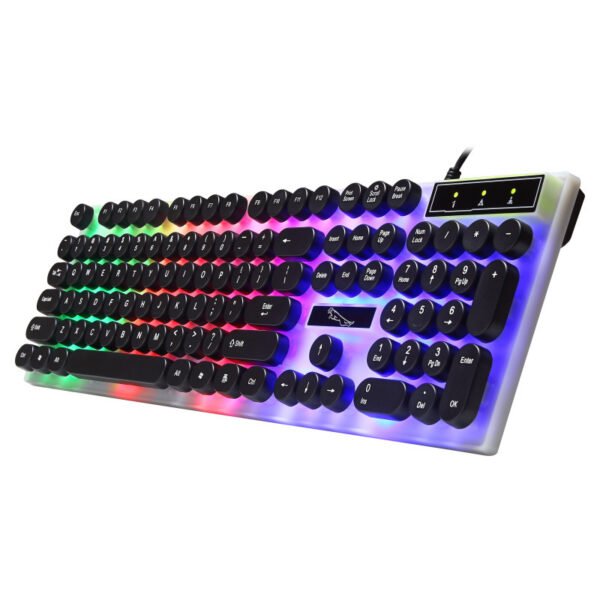 White Waterproof Glass Panel Round Keycap RGB LED - Image 5