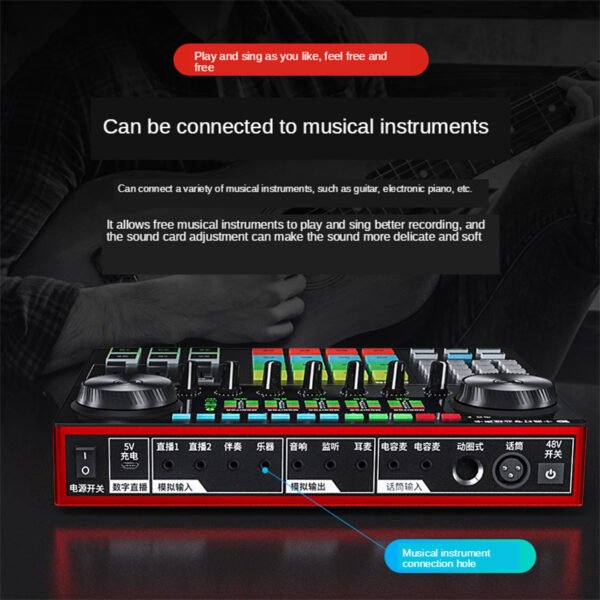 Tenlamp G6 Sound Card USB Condenser Wired Single Microphone Professional Podcast Microphone for Streaming Gaming YouTube Singing - Image 6