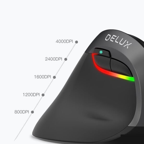 Wireless Silent Charging Ergonomic Vertical Left-Handed Mouse - Image 5
