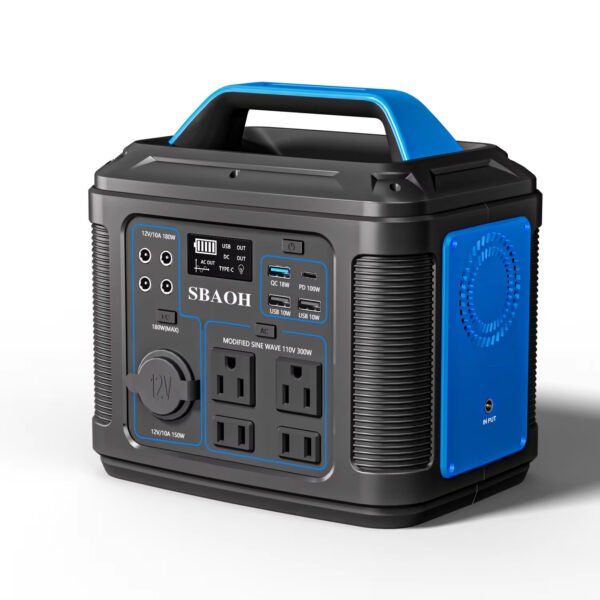300W Portable Power Station,296Wh 80000Mah Backup Lithium Battery,Solar Generator For Home And Outdoor Emergency Power Outage,Solar Panel Is Not Included