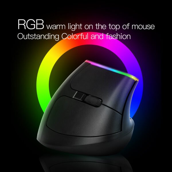 Colorful M618C RGB Vertical Wireless Ergonomic Hand-held Straight Mouse - Image 10