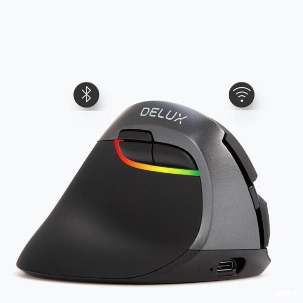 Wireless Silent Charging Ergonomic Vertical Left-Handed Mouse - Image 3